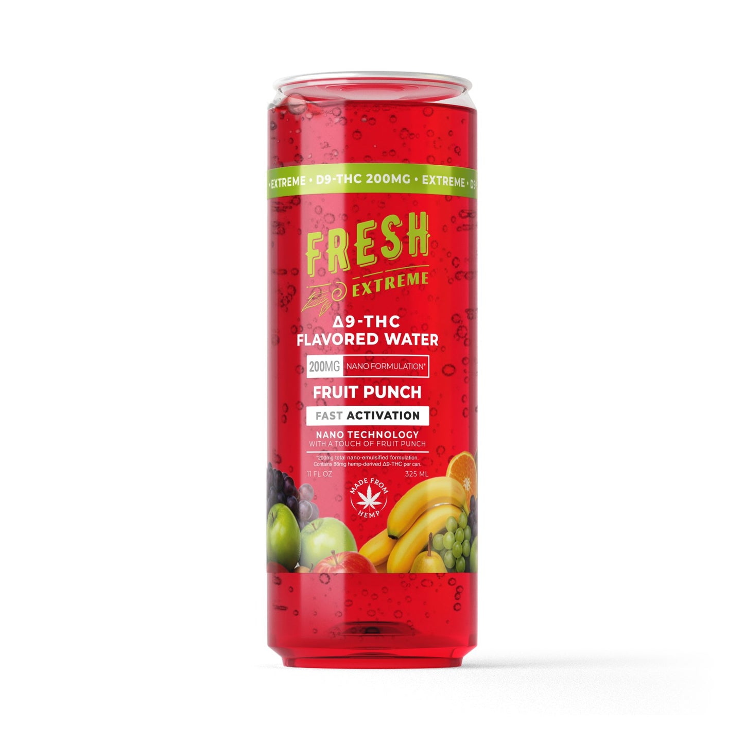 200mg Fruit Punch THC Water - D9 Nano - Fresh