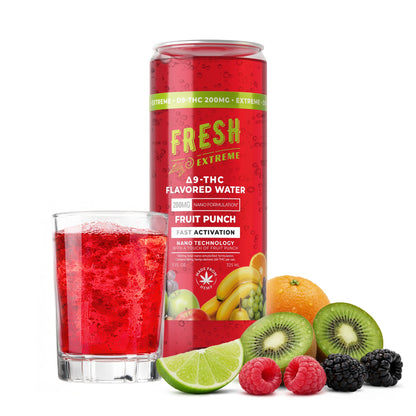 200mg Fruit Punch THC Water - D9 Nano - Fresh
