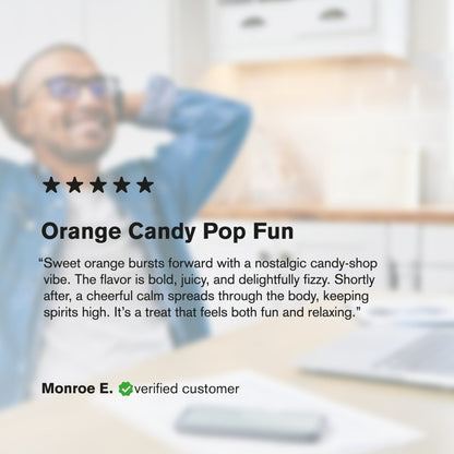 200mg Orange Candy Pop THC Seltzer - Delta 9 Nano - Fresh