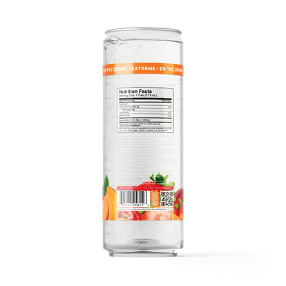 200mg Strawberry & Peach THC Seltzer - Delta 9 Nano - Fresh