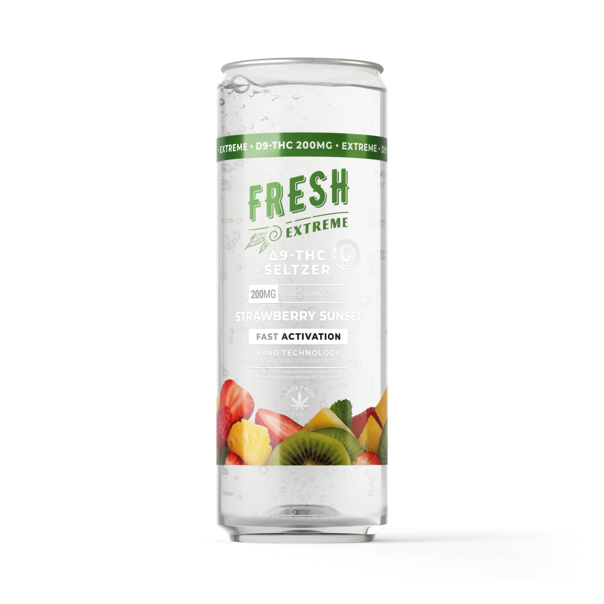 200mg Strawberry Sunset THC Seltzer - D9 Nano - Fresh