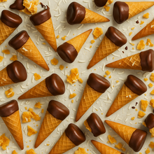 100mg Coconut Flakes + Milk Chocolate Waffle Cones - D8, THCP - Chill Plus