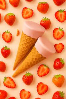 100mg Strawberry + White Chocolate Waffle Cones - D8, THCP - Chill Plus