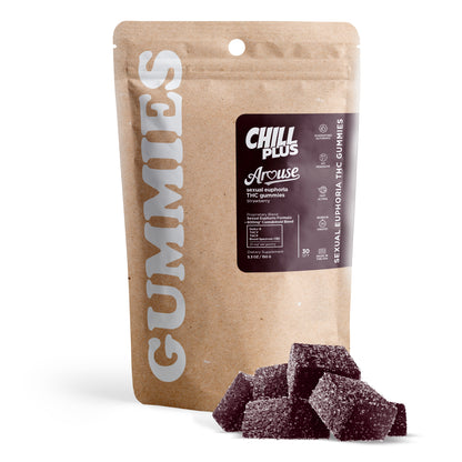 20mg Arouse Sexual Euphoria Gummies - D9, THCP, Broad Spectrum CBD, THCV - Strawberry - Chill Plus