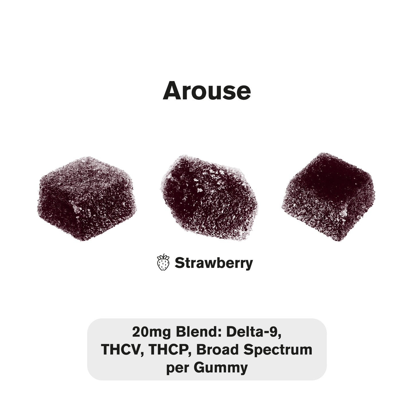20mg Arouse Sexual Euphoria Gummies - D9, THCP, Broad Spectrum CBD, THCV - Strawberry - Chill Plus