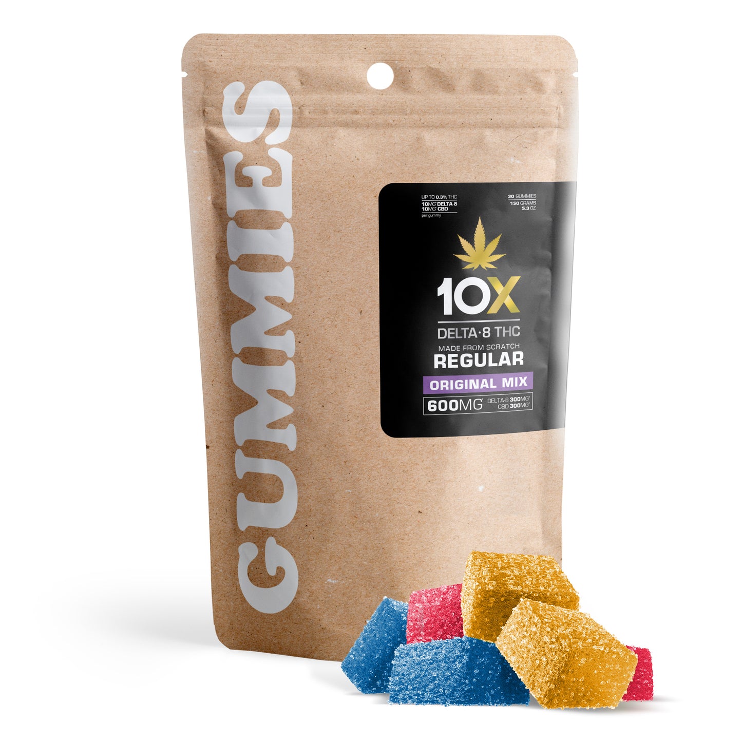 20mg D8 & CBD Gummies - Original - 10X