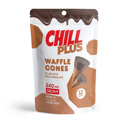 20mg Milk Chocolate Waffle Cones - Delta 9 - Chill Plus