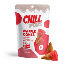 20mg Strawberry + White Chocolate Waffle Cones - Delta 9 - Chill Plus