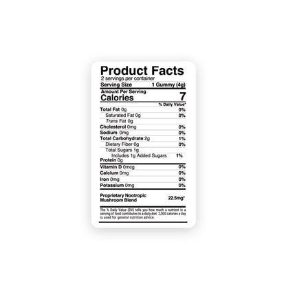 22.5mg Nootropic Mushroom Blend Gummies - Mushroom Blend - Fruity Mix - Hocus Pocus