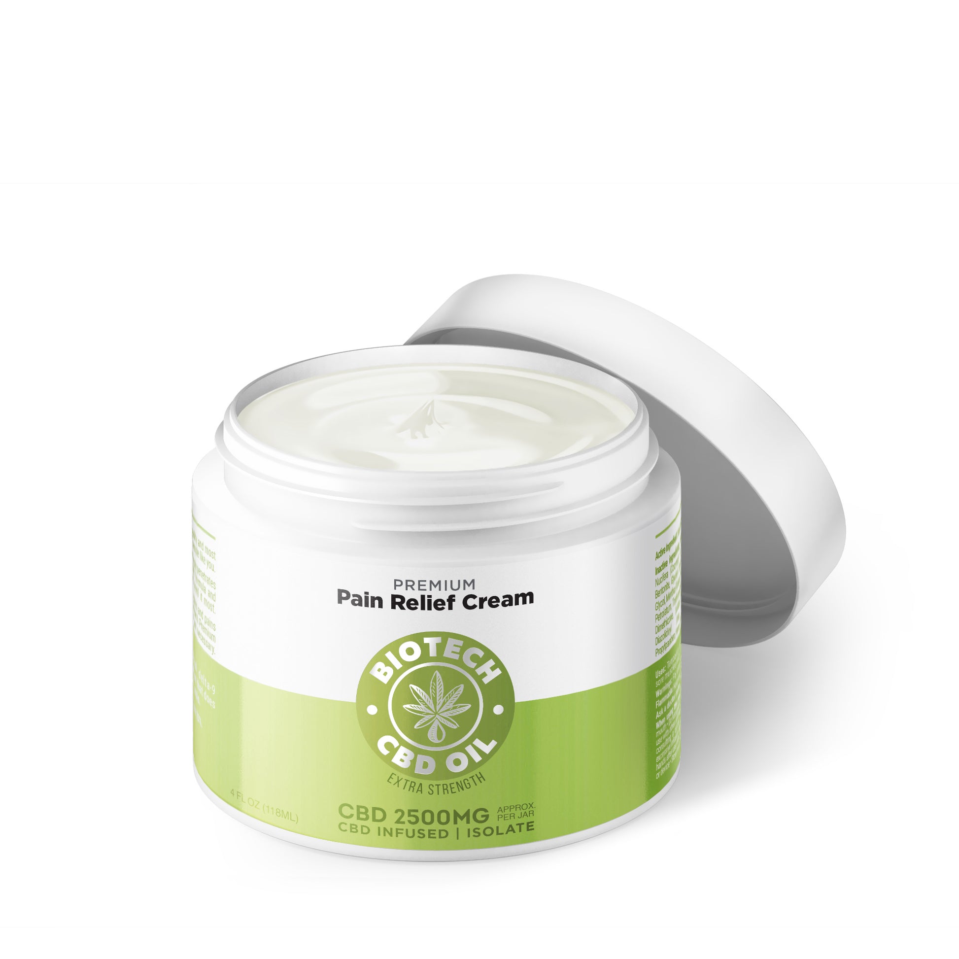 2,500mg CBD Pain Relief Cream - 4oz - Biotech CBD