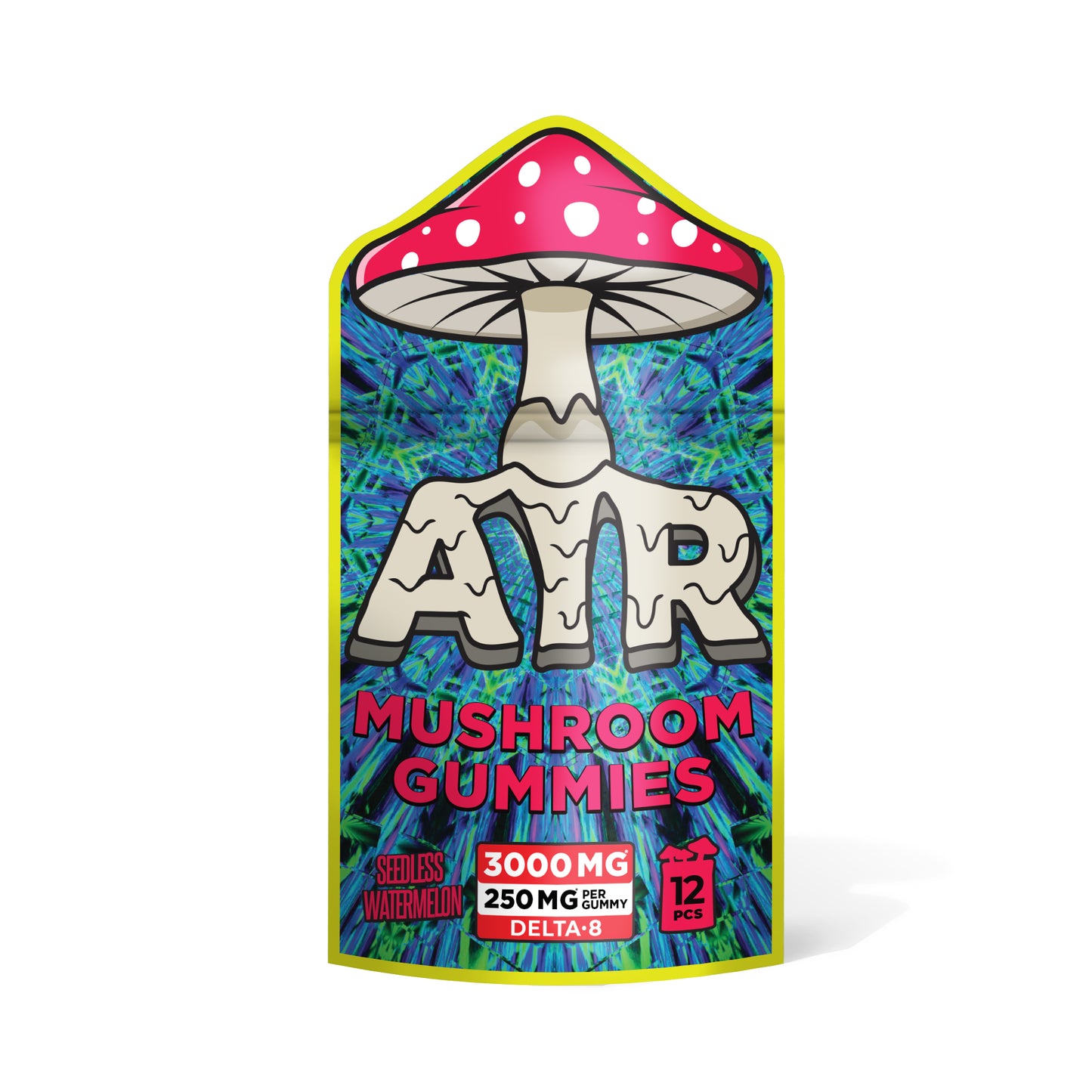 250mg D8 & Mushroom Blend Gummies - Seedless Watermelon - Air