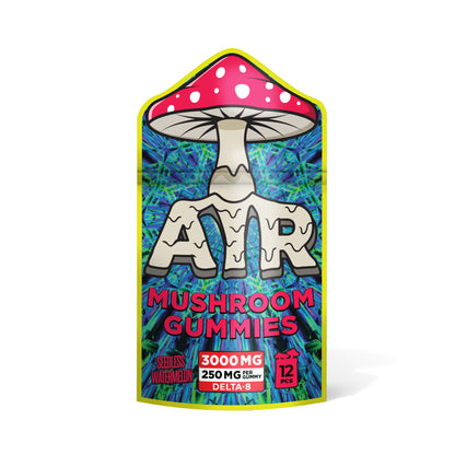 250mg D8 & Mushroom Blend Gummies - Seedless Watermelon - Air
