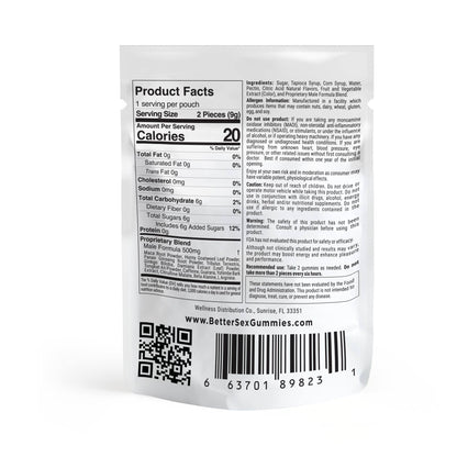 250mg Male Enhancement Gummy Pouch - Raspberry - Better Sex