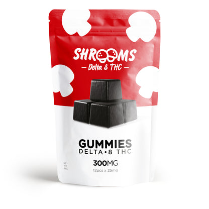 25mg D8, Mushroom Gummy Pouch - Shrooms