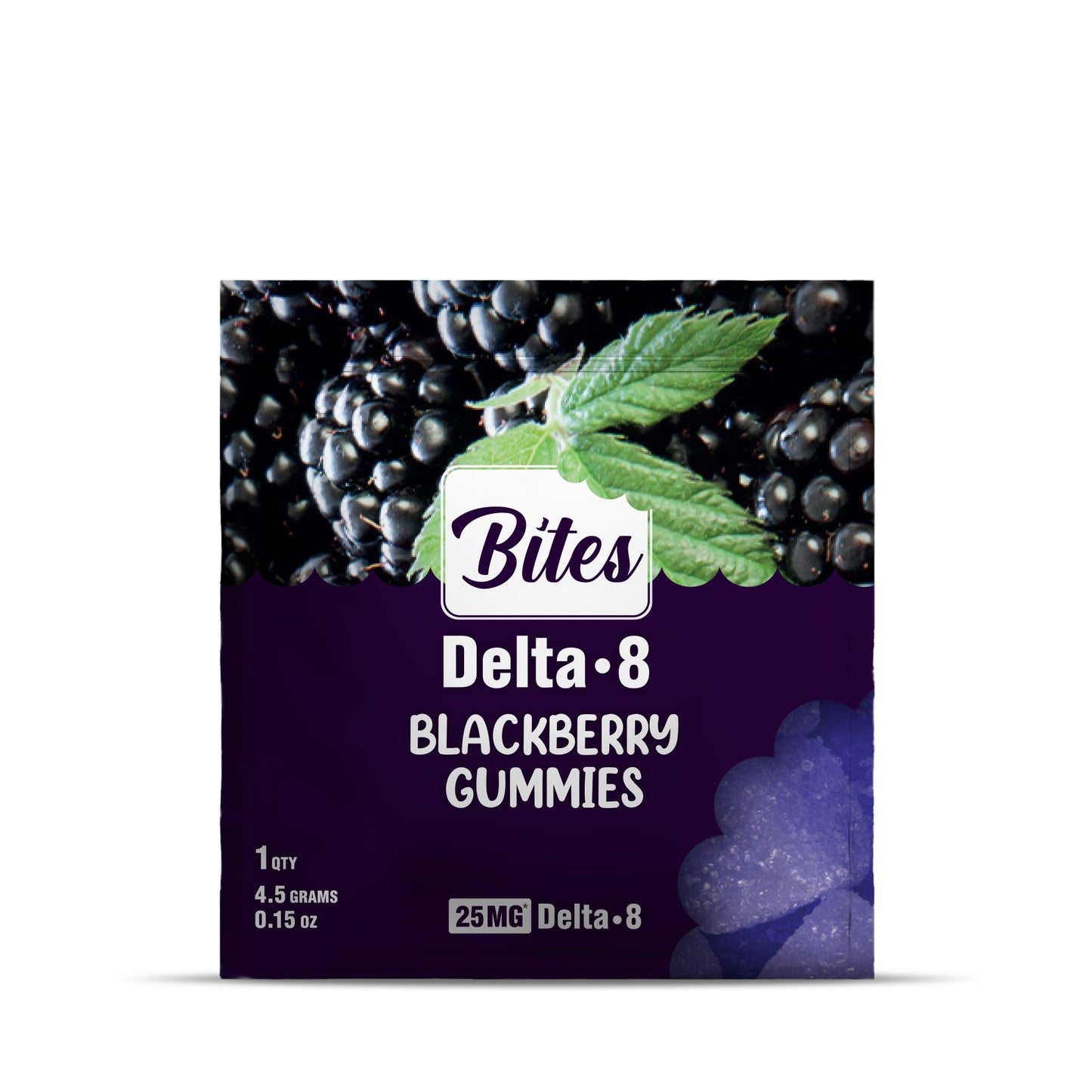 25mg Delta 8 Gummies - Blackberry - Bites
