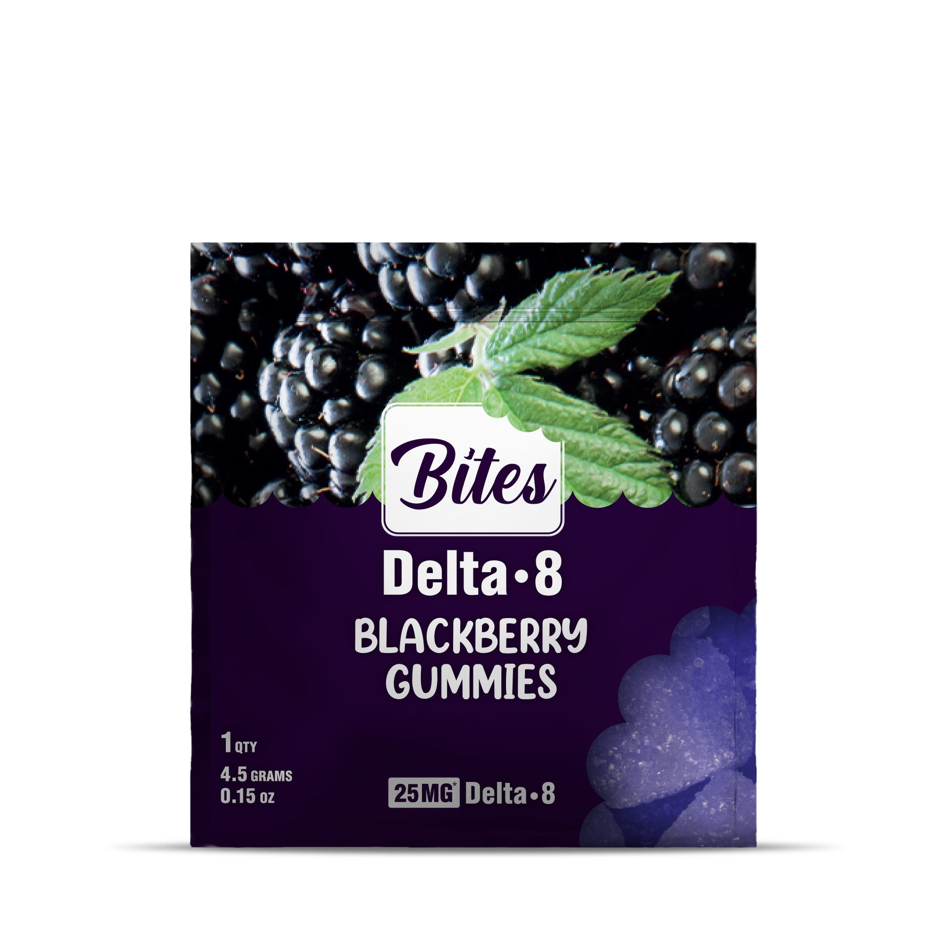 25mg Delta 8 Gummies - Blackberry - Bites