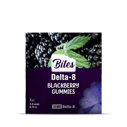 25mg Delta 8 Gummies - Blackberry - Bites