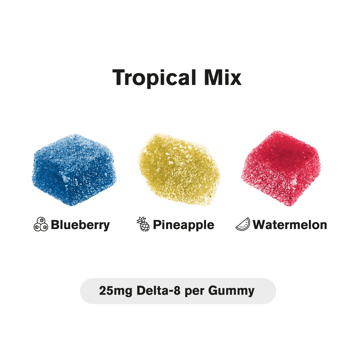 25mg Delta 8 Gummies - Tropical Mix - Chill Extreme