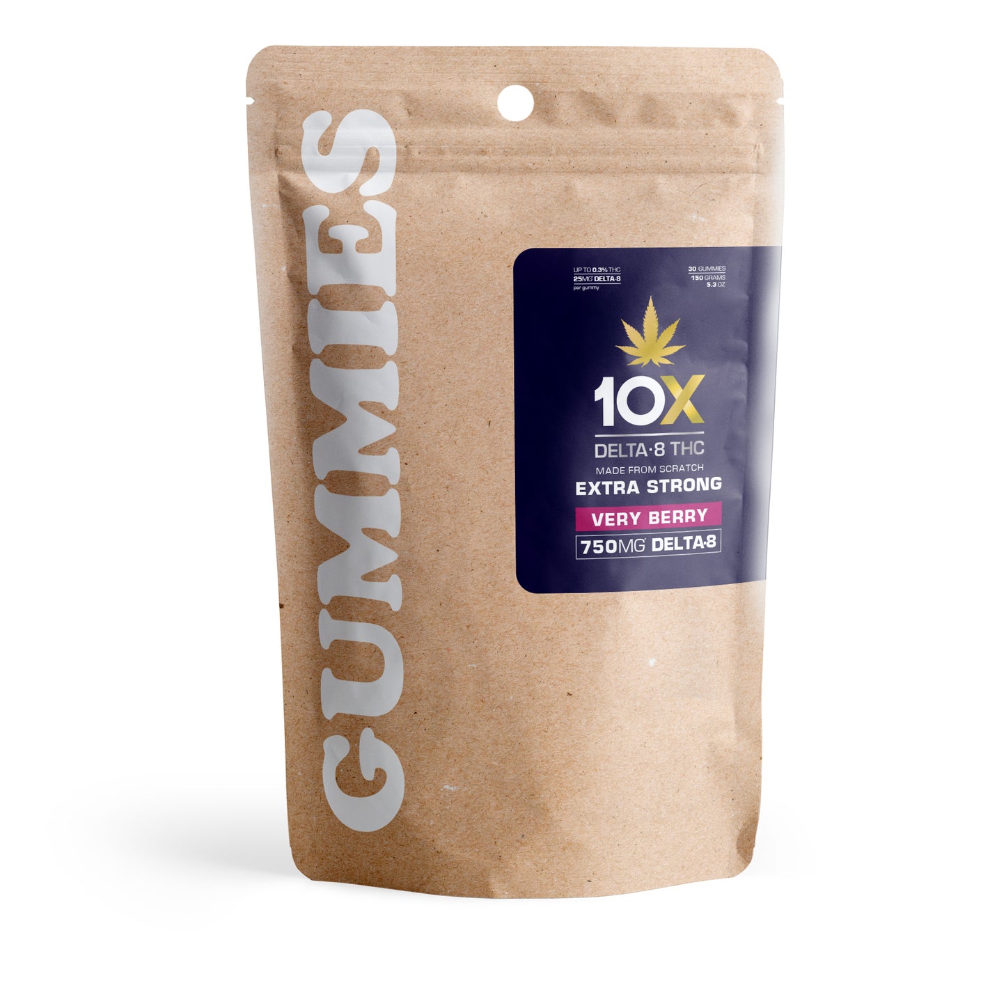 25mg Delta 8 Gummies - Very Berry - 10X
