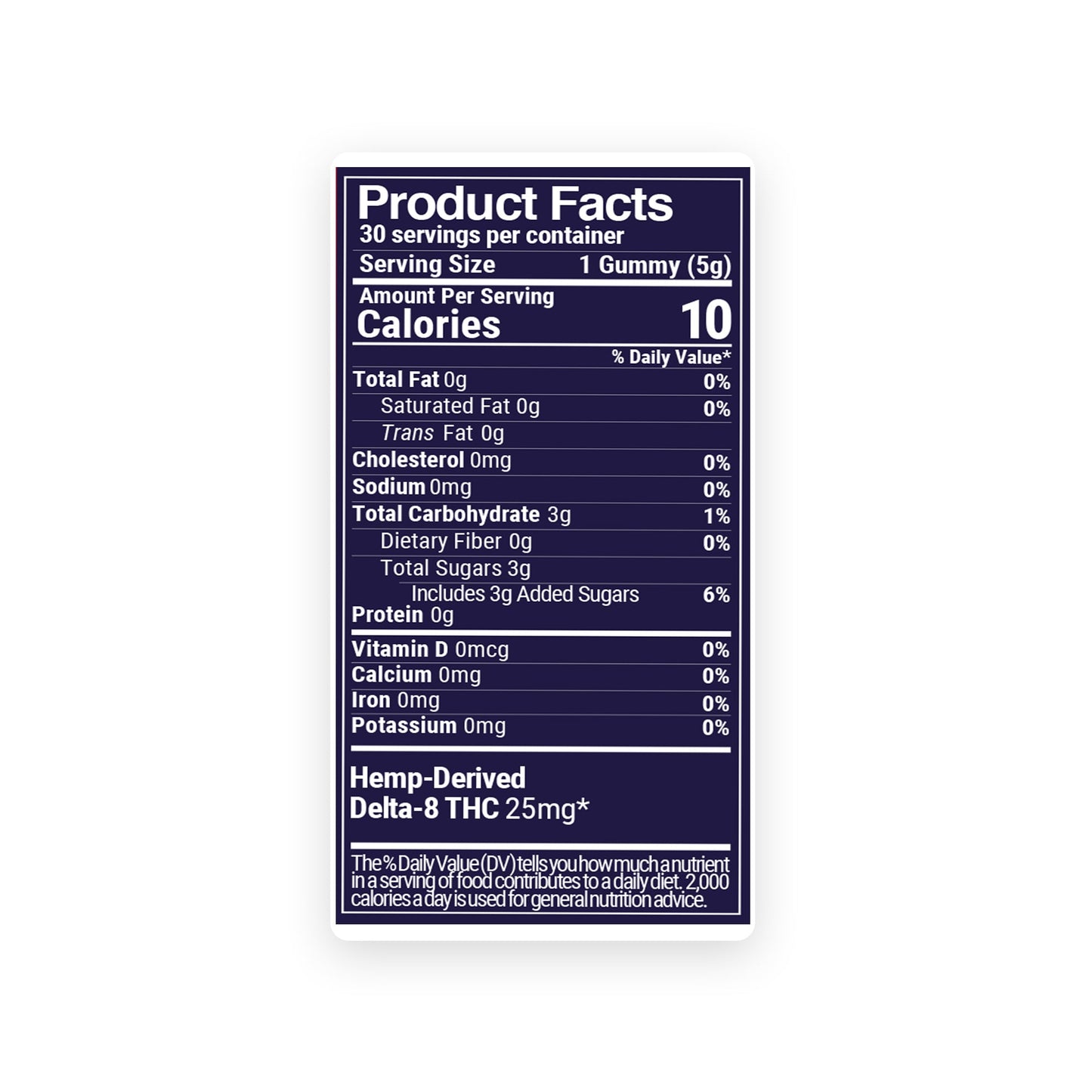 25mg Delta 8 Gummies - Very Berry - 10X