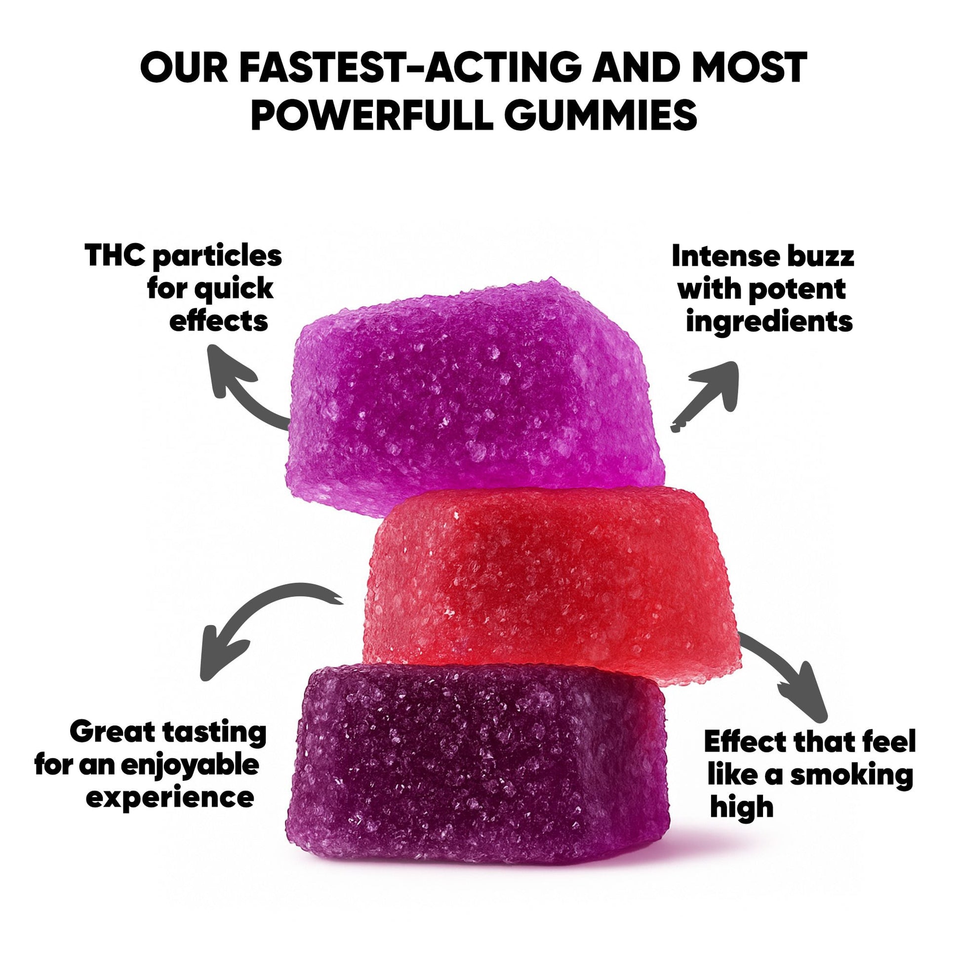 25mg Delta 8 Gummies - Very Berry - 10X