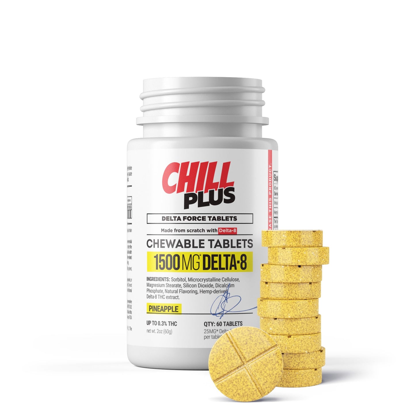 25mg Delta 8 Tablets - Pineapple - Chill Plus