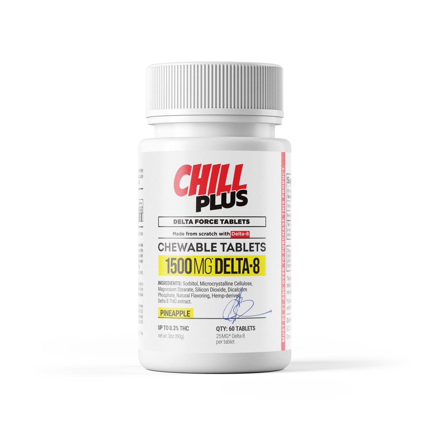 25mg Delta 8 Tablets - Pineapple - Chill Plus