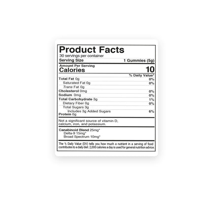 25mg Double Pleasure Blend - D9 & Broad Spectrum CBD - Chill Extreme