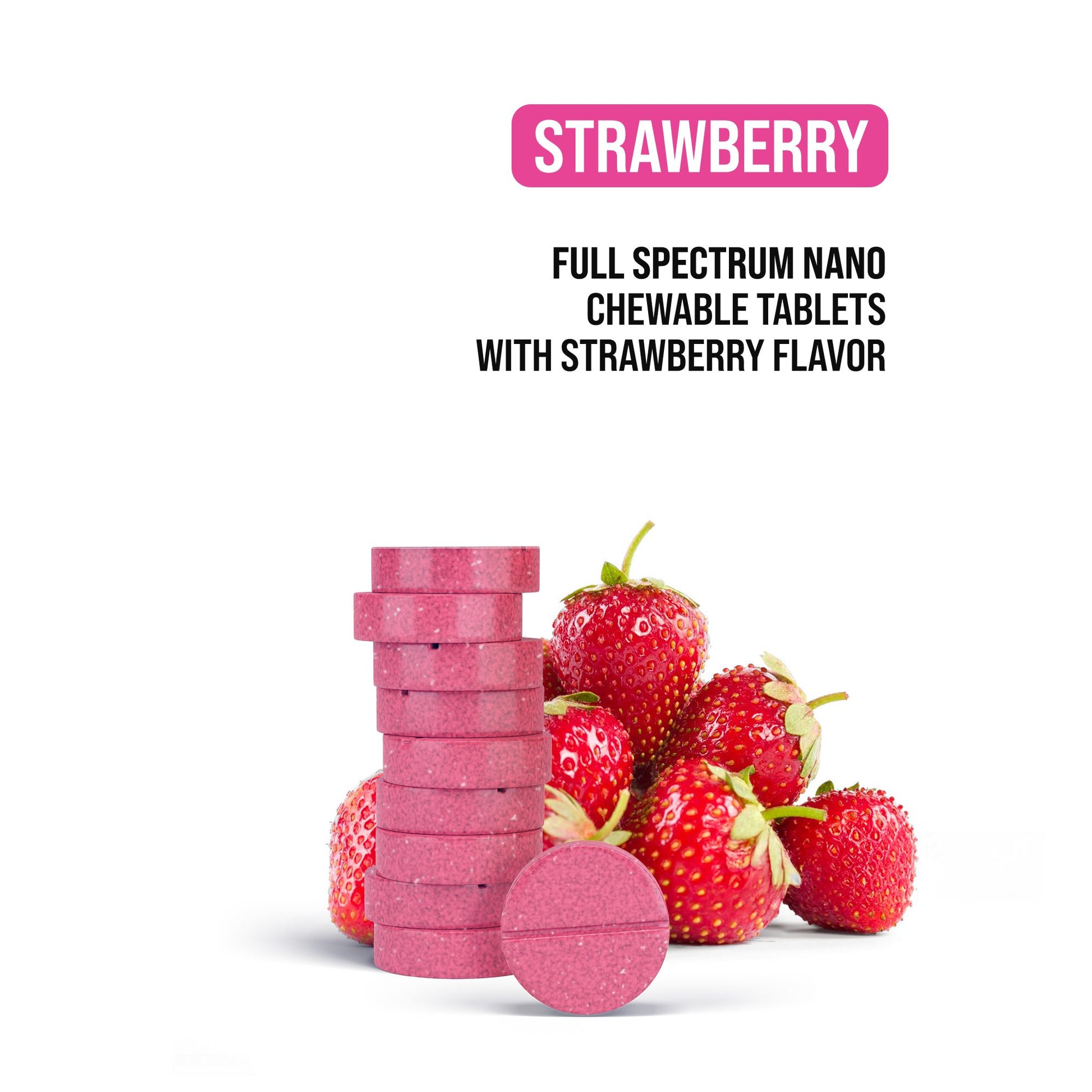 25mg Full Spectrum CBD Nano Tablets - Strawberry