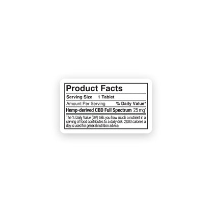 25mg Full Spectrum CBD Nano Tablets - Strawberry