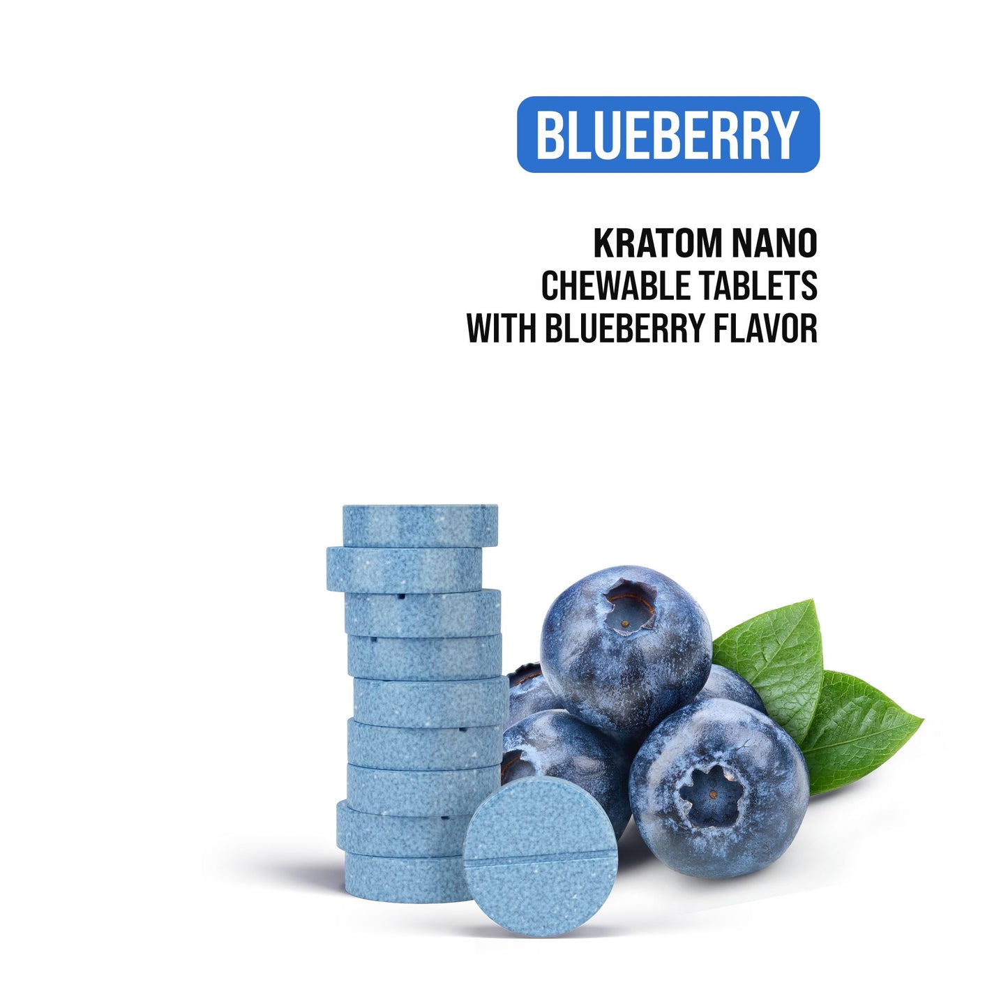 25mg Kratom Nano Tablets - Blueberry - Chill Plus