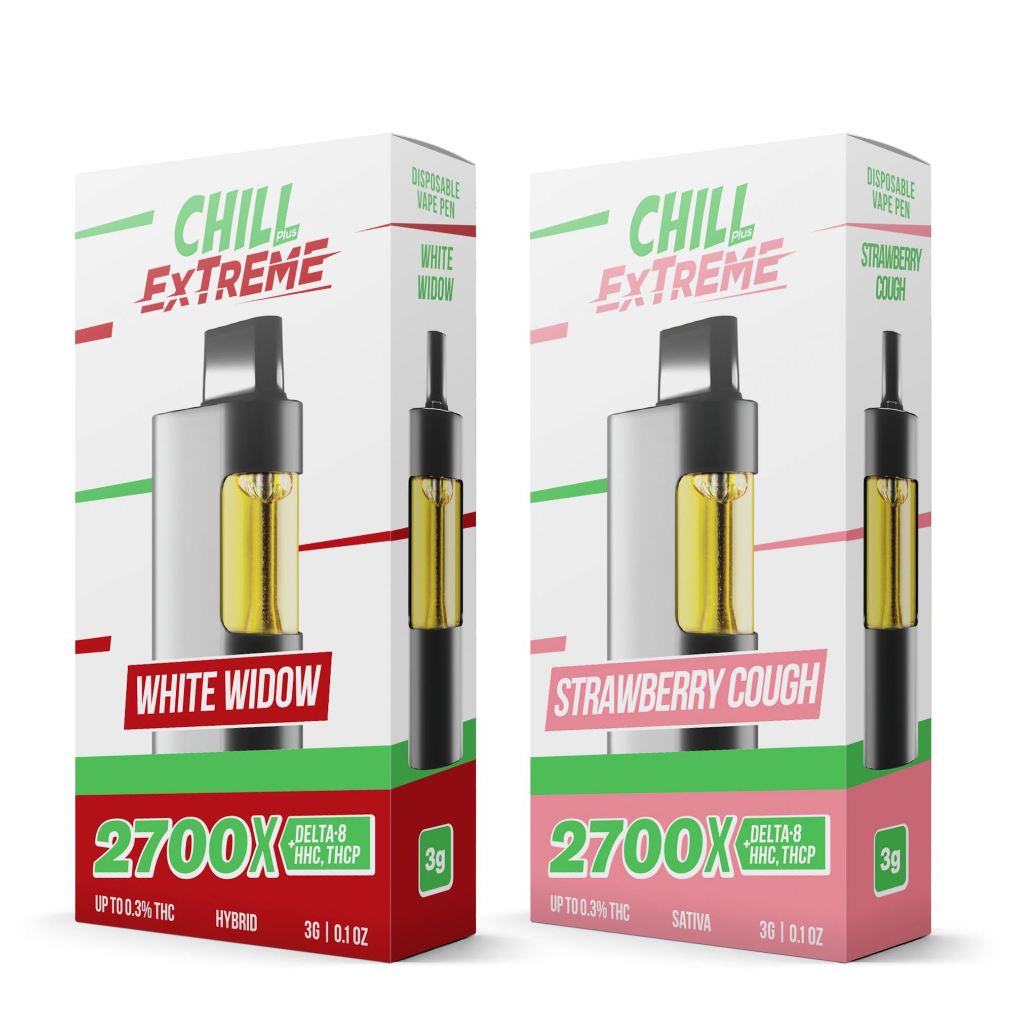 2700mg THCP, D8, HHC Vape Pens Bundle - Chill Extreme