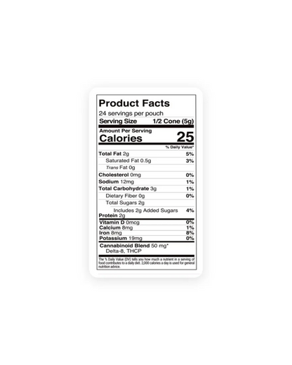 100mg Peanut Butter + Milk Chocolate Waffle Cones - D8, THCP - Chill Plus