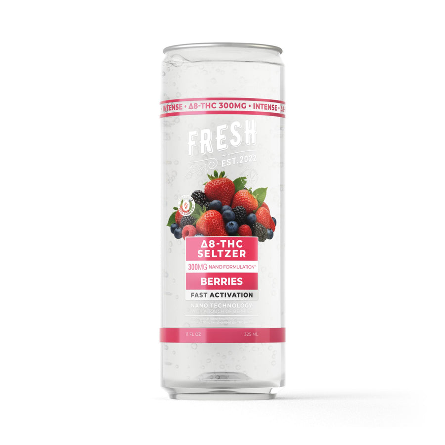 300mg Berries THC Seltzer - D8 Nano - Fresh