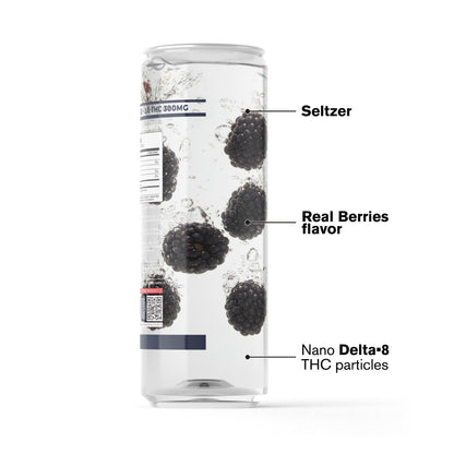 300mg Blackberry THC Seltzer - D8 Nano - Fresh