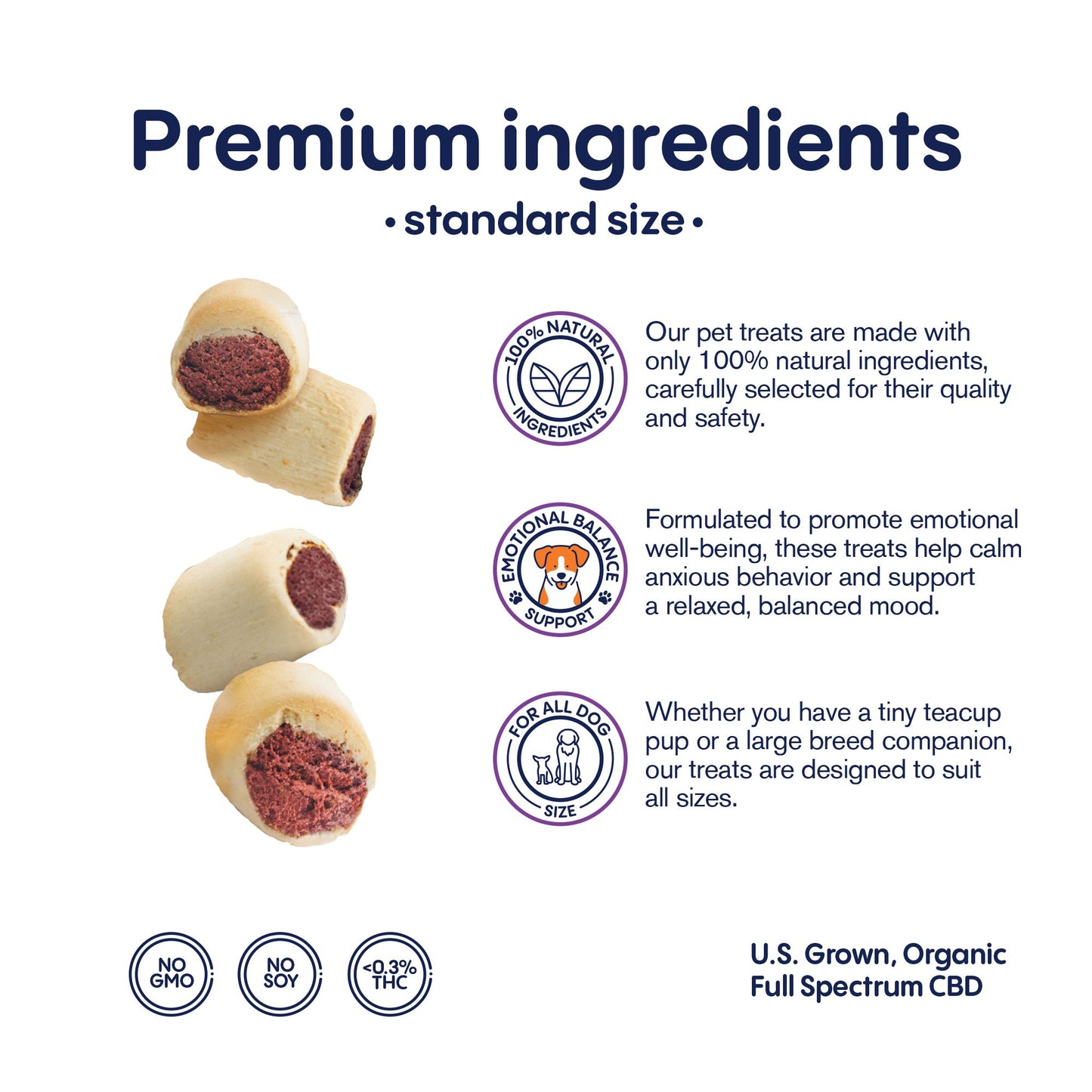 300mg CBD Pet Treats For Dogs - Bone Marrow Chew - MediPets