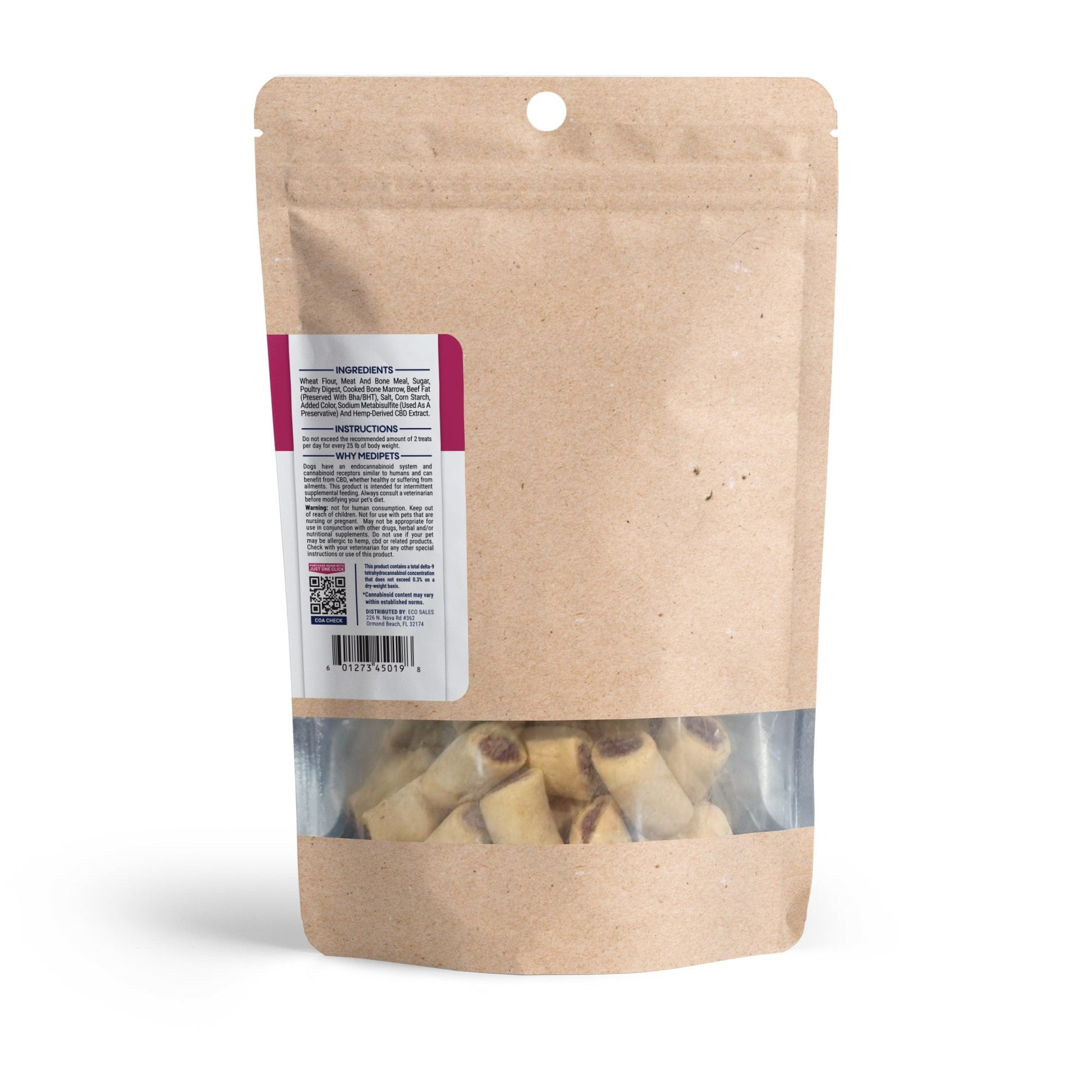 300mg CBD Pet Treats For Dogs - Bone Marrow Chew - MediPets