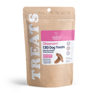 300mg CBD Pet Treats For Dogs - Grilled Chicken - MediPets