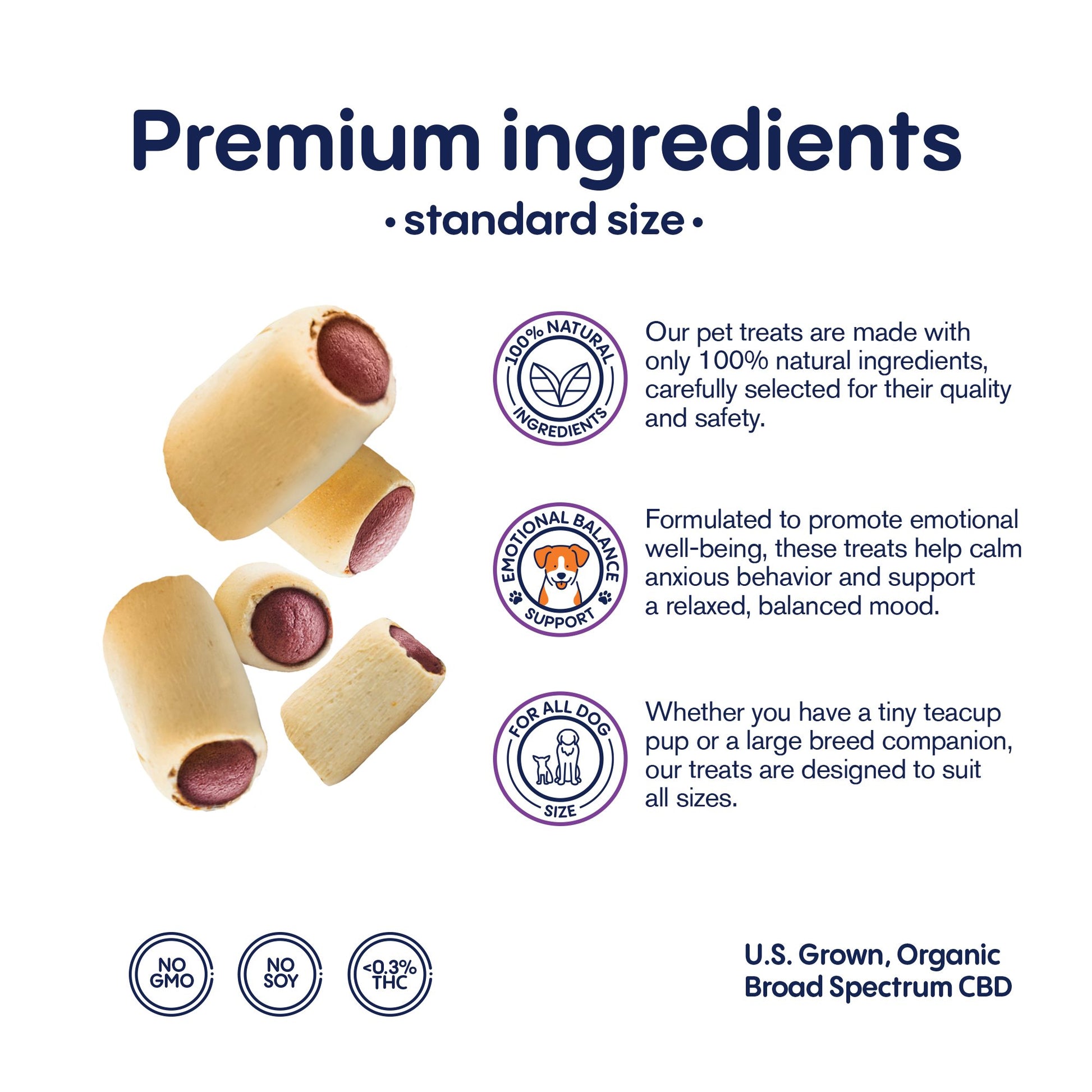 300mg CBD Pet Treats For Dogs - Pigs in a Blanket - MediPets