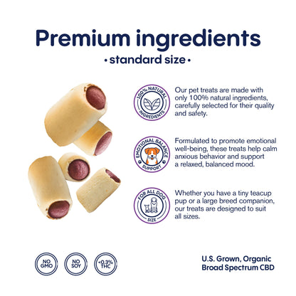 300mg CBD Pet Treats For Dogs - Pigs in a Blanket - MediPets