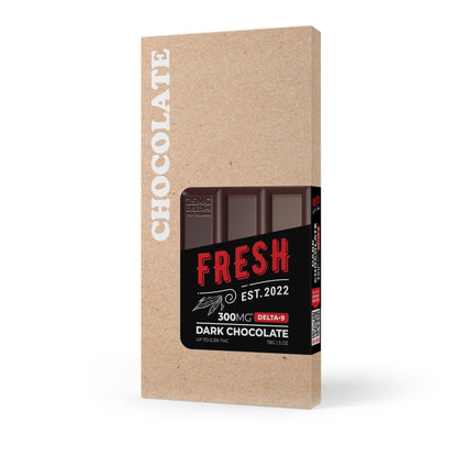 300mg Dark Chocolate Bar – Delta 9 – Fresh