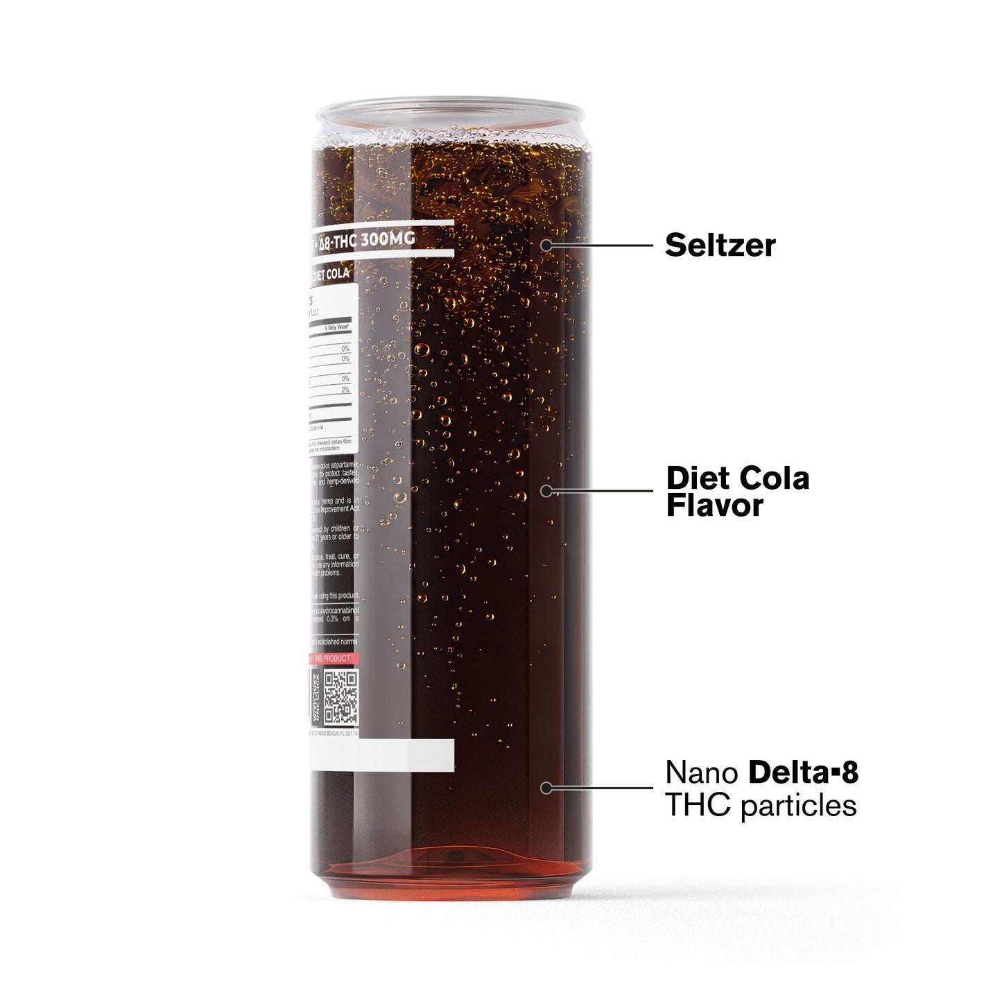 300mg Diet Cola THC Seltzer - D8 Nano - Fresh