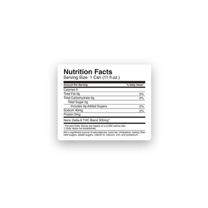 300mg Diet Cola THC Seltzer - D8 Nano - Fresh