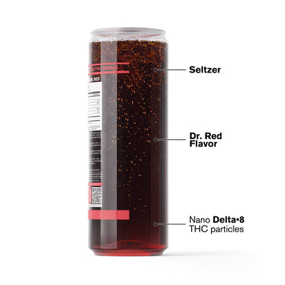 300mg Dr.Red THC Seltzer - D8 Nano - Fresh