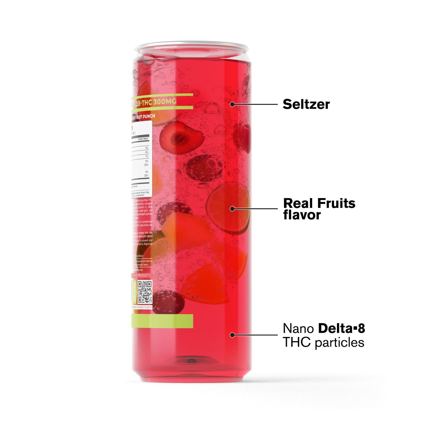 300mg Fruit Punch THC Water - D8 Nano - Fresh