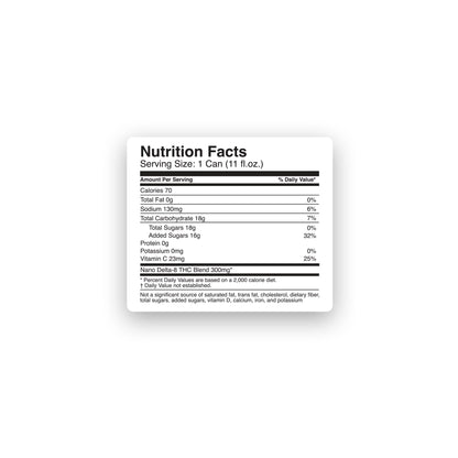 300mg Fruit Punch THC Water - D8 Nano - Fresh