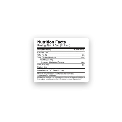 300mg Ginger Ale THC Seltzer - D8 Nano - Fresh