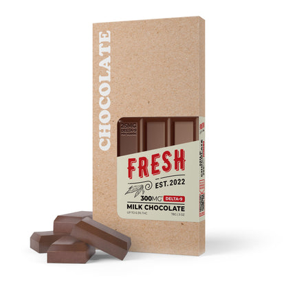 300mg Milk Chocolate Bar – Delta 9 – Fresh