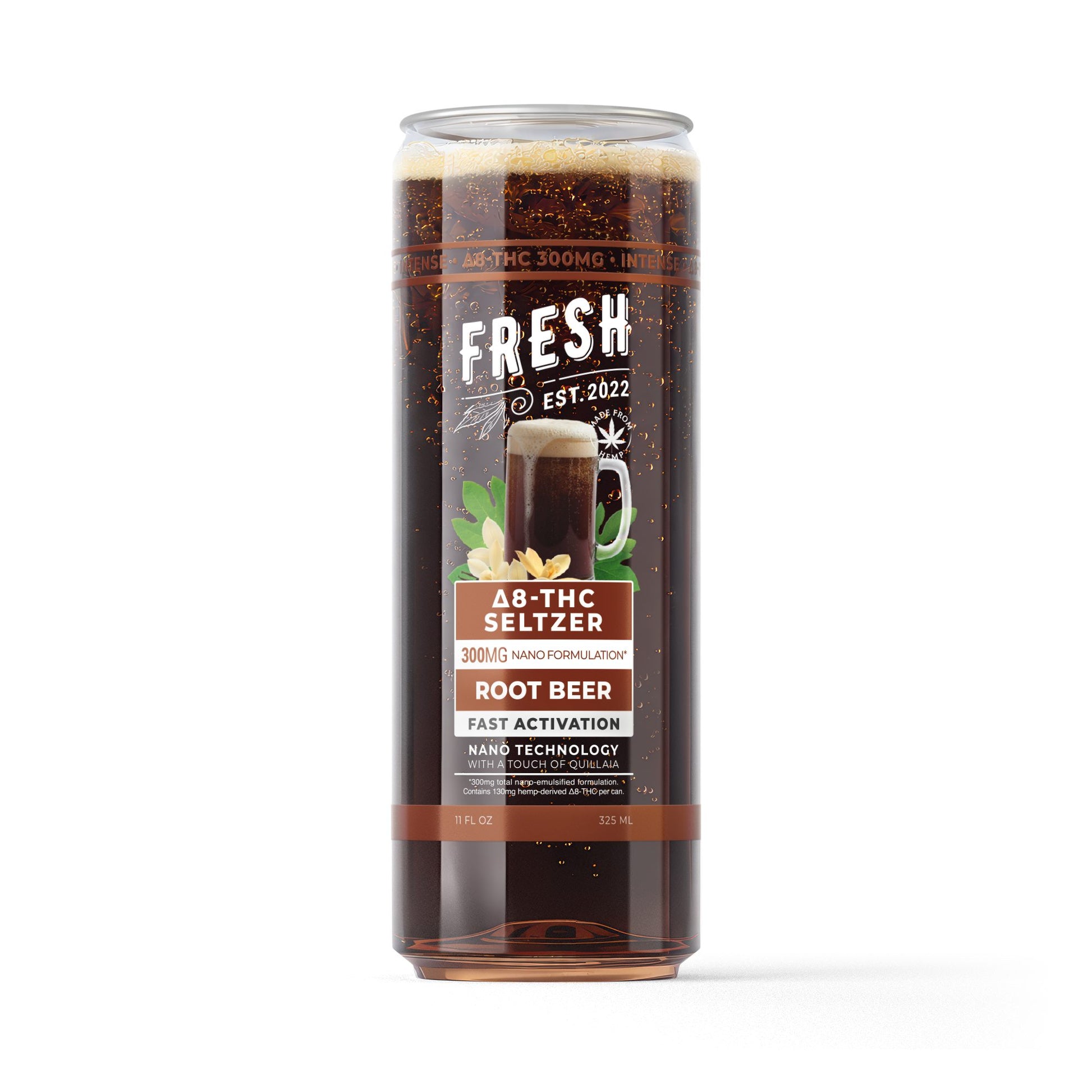 300mg Root Beer THC Seltzer - D8 Nano - Fresh
