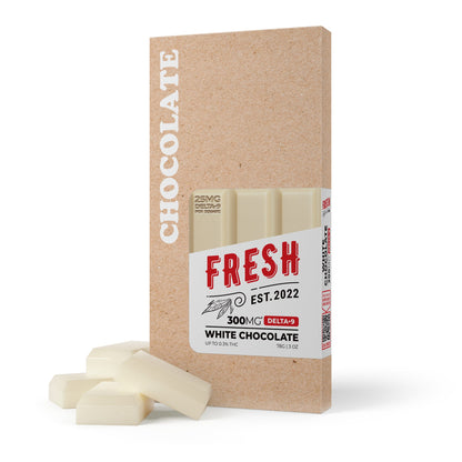300mg White Chocolate Bar – Delta 9 – Fresh